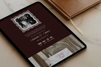 design luxury canva wedding invitation signage canva wedding website
