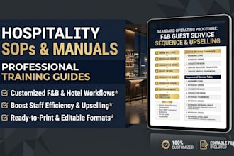write professional hospitality sops and restaurant training manuals