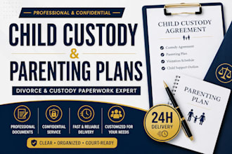 prepare divorce and child custody paperwork professionally