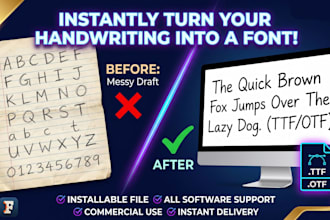 convert your handwriting into a custom font ttf or otf