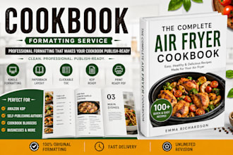 cookbook formatting, cookbook design, book layout, recipe book, book formatting
