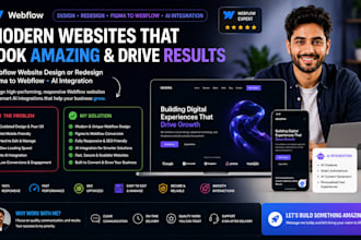 do webflow website design or redesign, figma to webflow with ai integration
