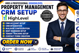 setup property management crm gohighlevel buildium tenant tracking rent reminder