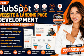 build hubspot website, hubspot landing page, website development, CRM automation