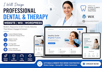 design a professional dental clinic website, therapy website design