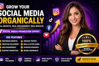 do facebook promotion, tiktok marketing, instagram growth, social media manager
