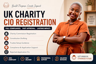 register your UK charity cio with charity commission and ensure full compliance