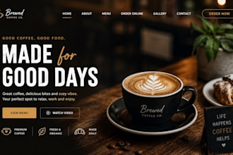 design wix cafe website coffee shop menu food website online food ordering