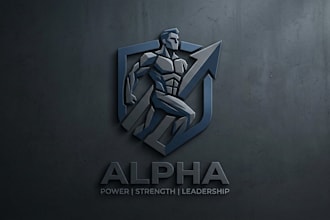 design a modern and powerful man logo for your brand
