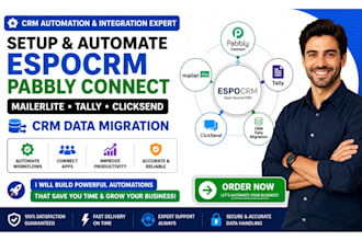 setup espocrm pabbly connect mailerlite tally clicksend crm data migration