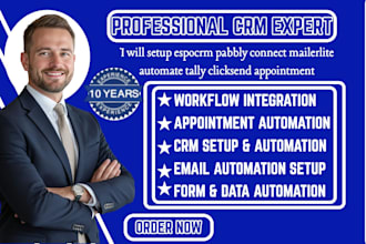 setup espocrm pabbly connect mailerlite automate tally clicksend appointment