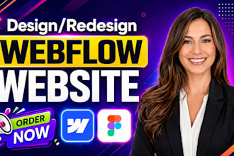 design webflow website, webflow design, webflow redesign and website development
