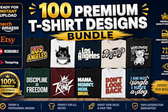 provide bulk t shirt designs for merch by amazon and etsy