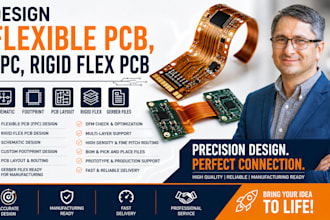 design flexible pcb, fpc, rigid flex pcb, schematic, footprint, gerber files