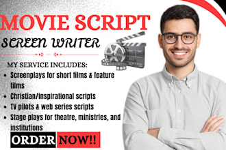 write professional horror movie scripts, short film scripts, story to screenplay