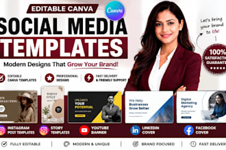 create editable canva instagram post and story templates