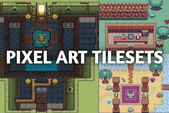 create topdown or isometric pixel art tileset and tilemap