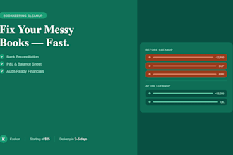 clean up your messy books, accounts in record time