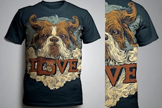 create design and illustration for tshirt merch