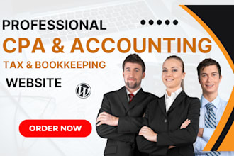 design CPA firm website, bookkeeping, accounting and tax preparation website
