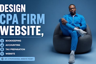 design CPA firm website, bookkeeping, accounting and tax preparation website