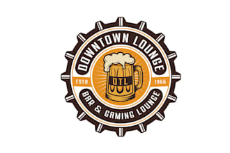 design cutting edge beer dive bar business logo