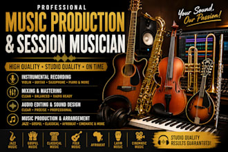 record professional fiddle guitar violin saxophone or mandolin tracks