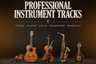 record professional fiddle guitar violin saxophone or mandolin tracks