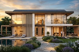 design ai luxury home exterior,interior and floor plan