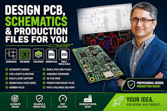 design pcb, schematics and production files for you