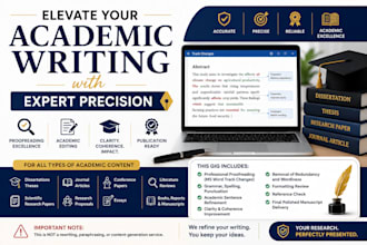 proofread and edit academic research manuscripts professionally