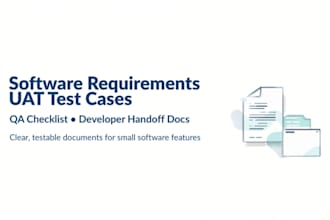 write software requirements and uat test cases