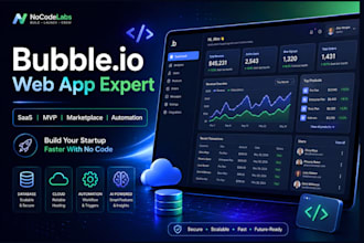 build bubble io web app, bubble saas, bubble mvp and bubble website development