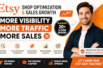do esty shop promotion with esty SEO listing to increase esty sales and traffic