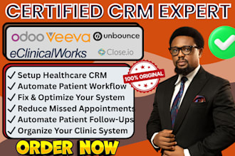setup eclinicalworks nextgen veeva odoo erp crm unbounce close io sms automation