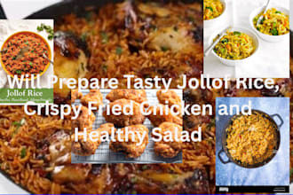 prepare tasty jollof rice, crispy fried chicken and healthy salad
