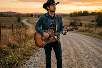 be your professional male country singer, folk, rock, male vocalist