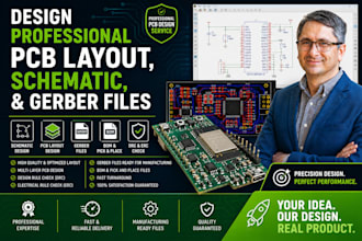 design professional pcb layout, schematic, and gerber files