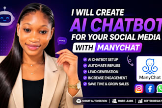 create ai chatbot for your social media with manychat