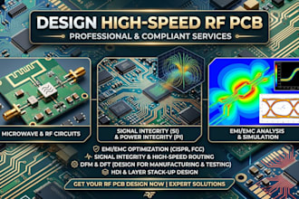 design high speed rf pcb with emi emc, signal integrity, dfm