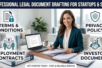 draft terms and conditions, privacy policy, employment contracts