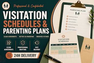 draft visitation schedule and parenting plans professionally