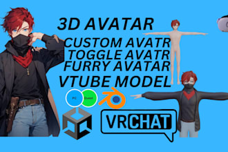 create custon furry vrchat or vtuber avatar for you