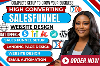 setup clickfunnels sales funnel, leadpages, systeme io, godaddy landing pages
