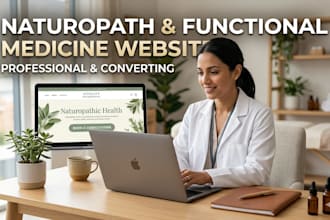 design a professional functional medicine and naturopath website