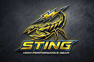 design a bold and sharp sting logo for your brand