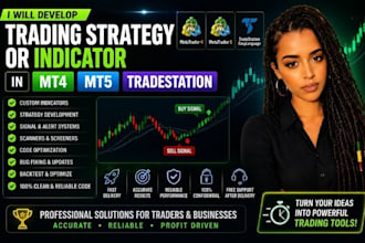 develop trading strategy or indicator in mt4 mt5 tradestation easy language mql