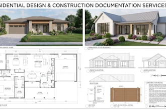 draw architectural plot plans house layouts fence gate and shop drawings