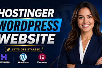 design or redesign your hostinger website with wordpress