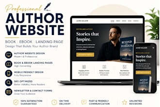 design author website book author website ebook website author landing page